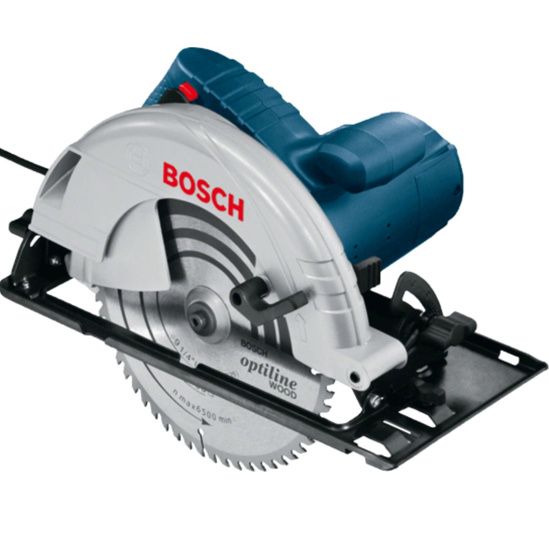 Bosch GKS 9 Professional Circular Saw with 9 inch 235mm blade, 2050W powerful motor, 5300 rpm no-load speed, and durable baseplate for heavy-duty cutting tasks in wood and construction materials – UAE
