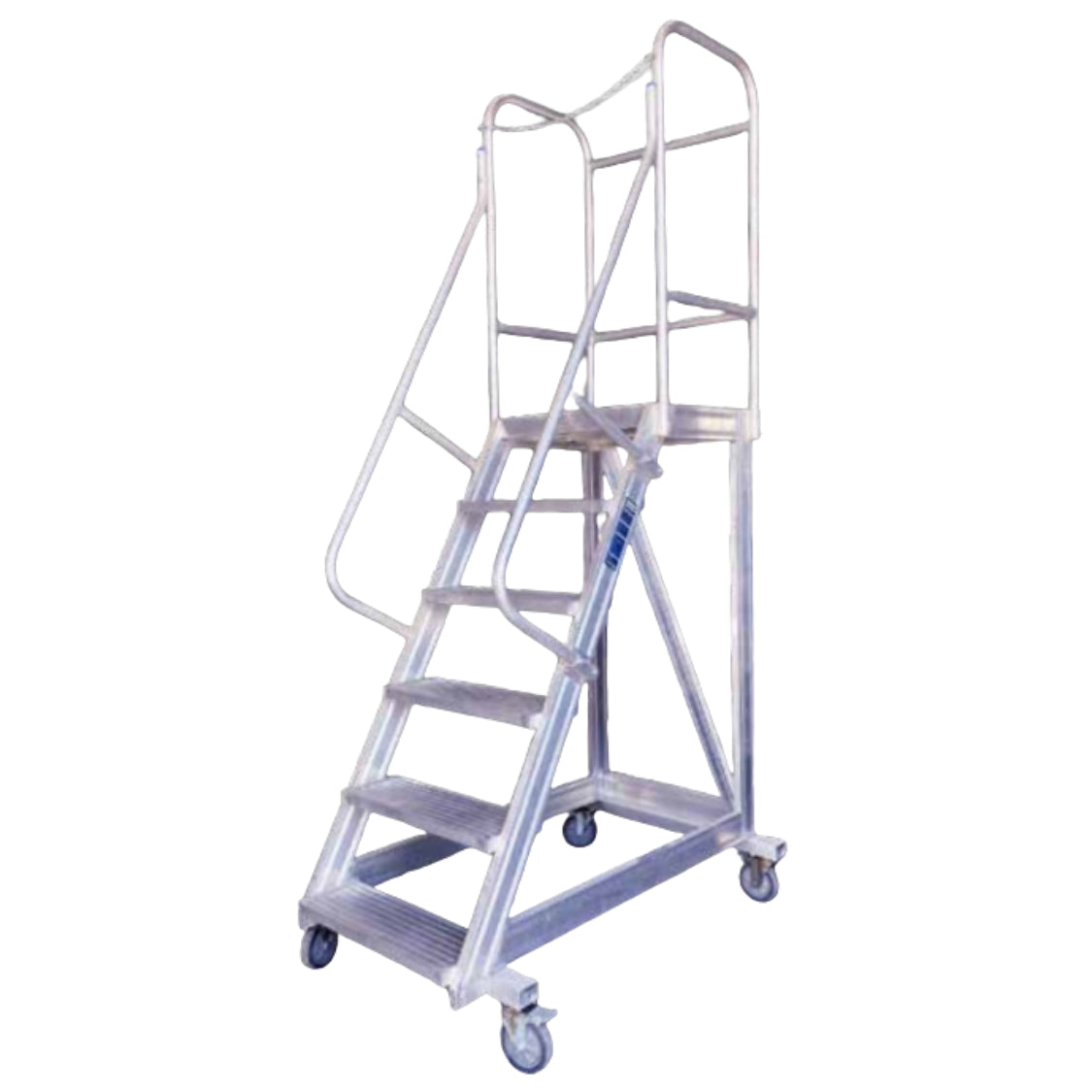Heavy Duty Aluminum Rolling Ladder with Platform – UAE Supplier