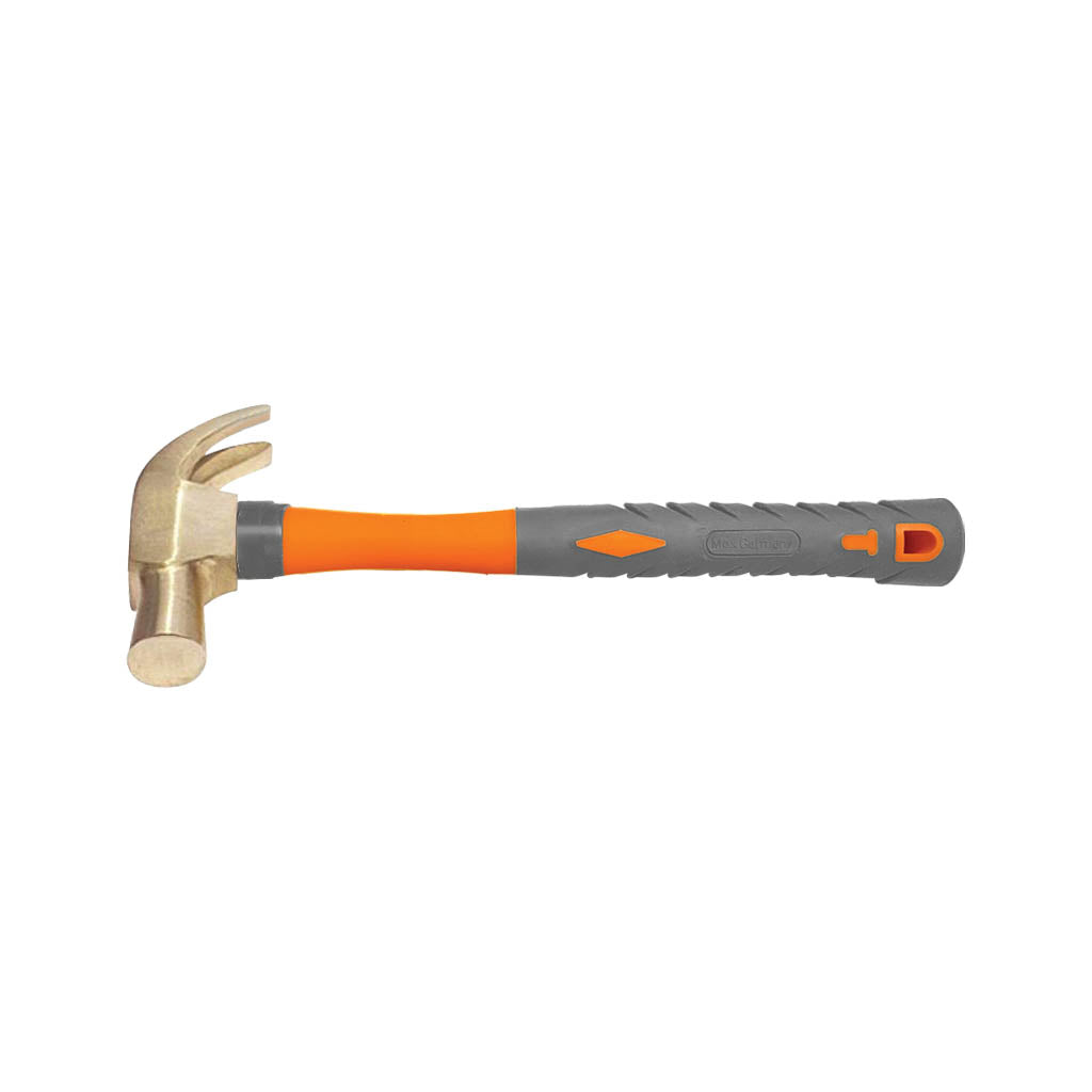 BRASSHammer with a gray handle and orange accents on a white background