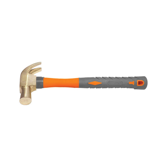 BRASSHammer with a gray handle and orange accents on a white background
