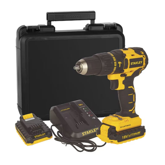 Stanley SBH201D2K 10.8V brushless hammer drill with 55Nm torque and 2.0Ah battery