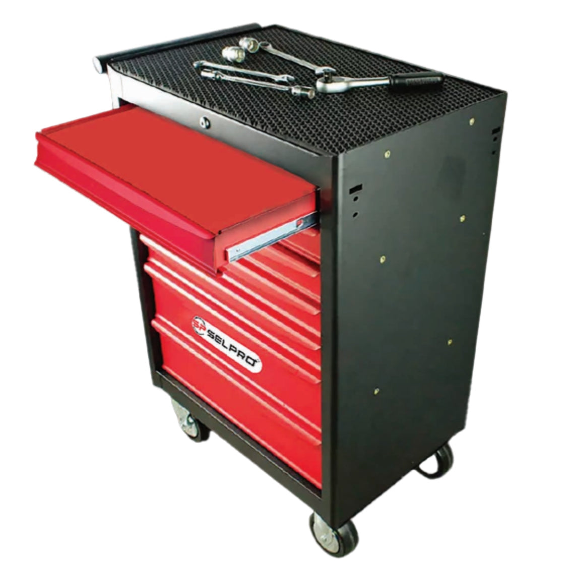 Selpro 7 Drawer 36” Tool Trolley – Heavy-Duty Sliding Drawers with Locking System