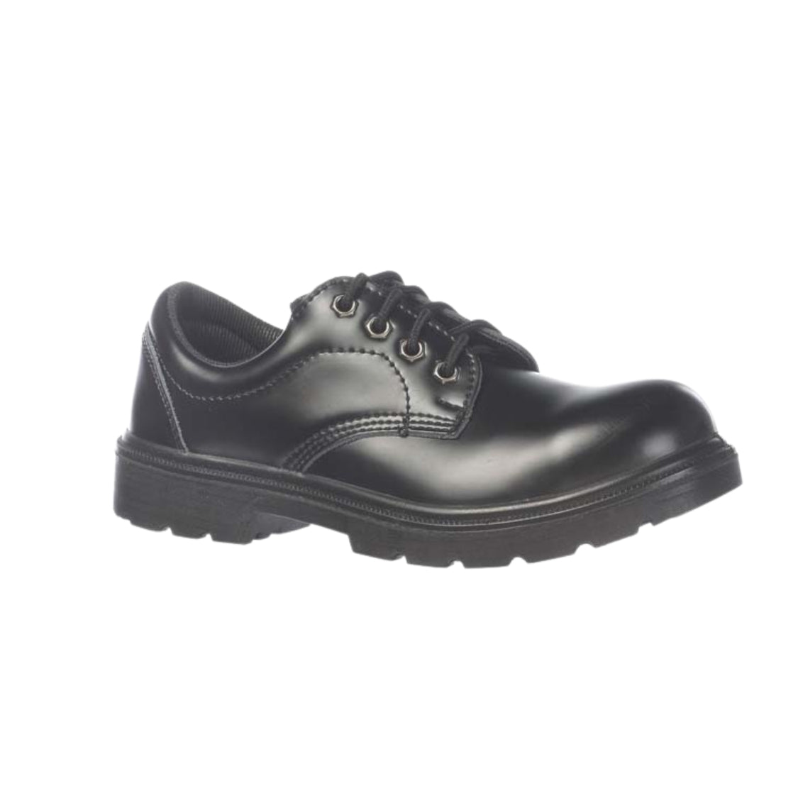 Vaultex VTB / SBP Black Leather Safety Shoes with Steel Toe – Low Cut Design