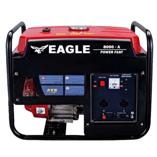 Eagle 6.5 kVA Petrol Generator with AVR, OHV Engine, 25L Fuel Tank – Recoil or Electric Start