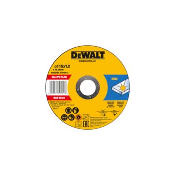 DeWalt DWA8062SIA-AE 115mm x 1mm x 22.23mm bonded abrasive INOX cutting disc UAE