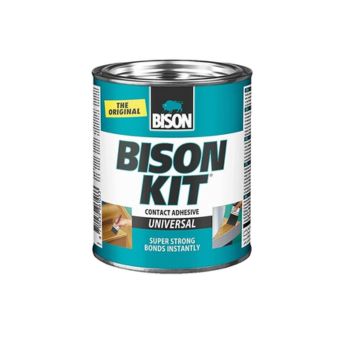 Bison Kit contact adhesive can on a white background