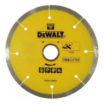 DeWalt diamond blade for thin cutting on a white background