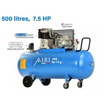 500 ltr 7.5hp air compressor italy
