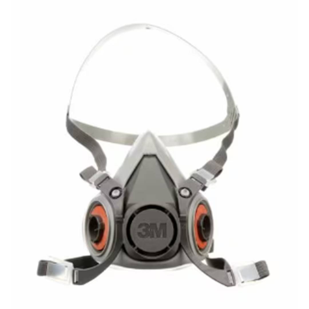 3M 6200 Half Facepiece Reusable Respirator Medium NIOSH Approved Half Face Mask 10x PEL Protection Bayonet Cartridge — Al Faiz Hardware UAE