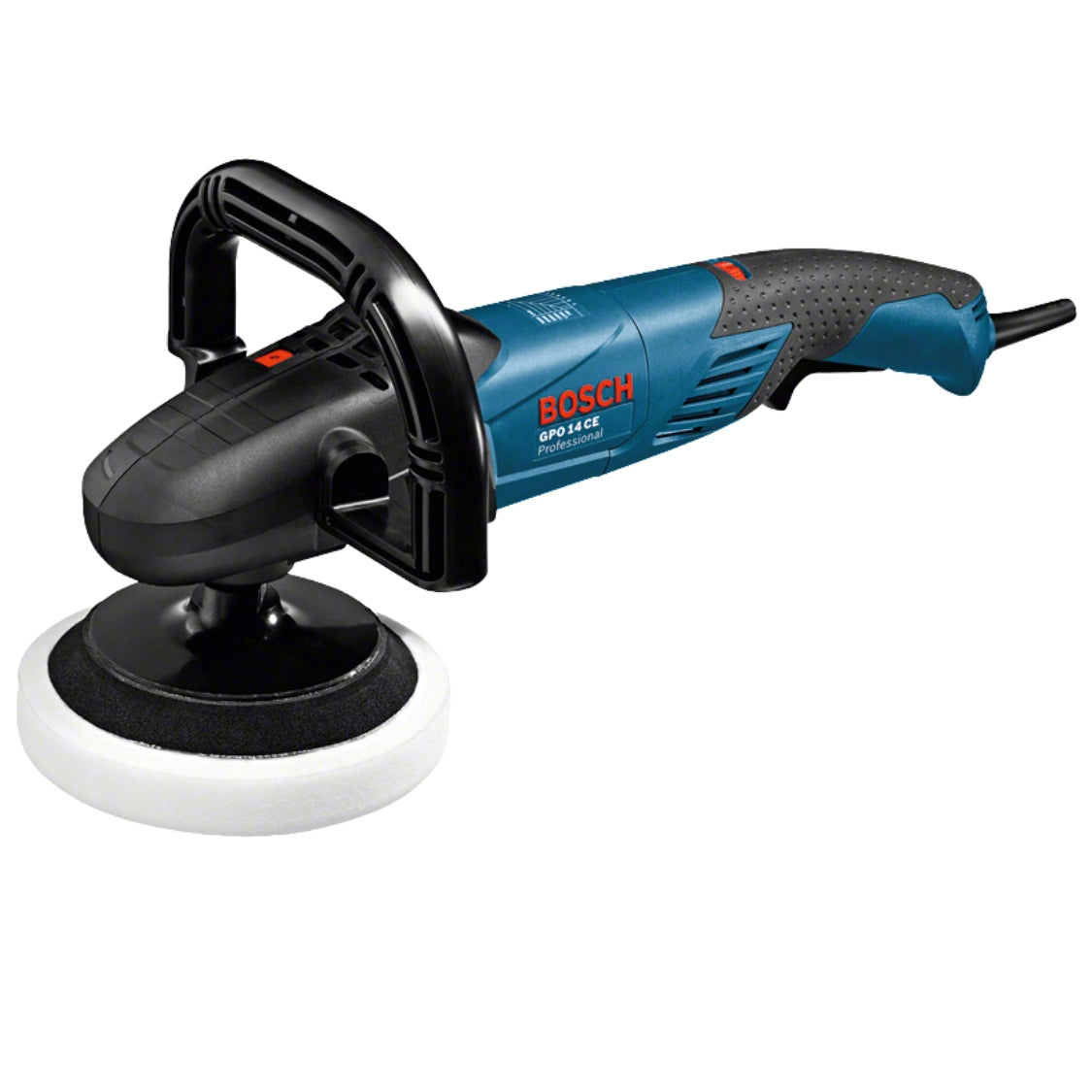 Bosch GPO 14 CE Professional Polisher 1400W with ergonomic softgrip handle, 750-3000 rpm speed, 2.5kg lightweight for polishing and grinding in UAE
