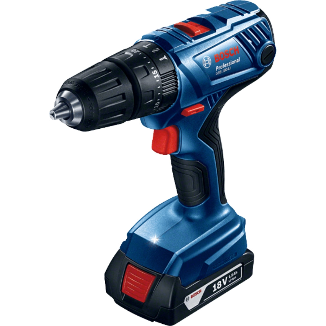 Bosch GSB 180-LI Cordless Hammer Drill 18V x 2Ah with 2-Speed and Impact Function – UAE