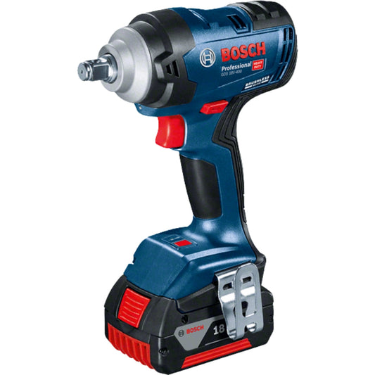 Bosch GDS 18V-400 Cordless Impact Wrench with 1/2" drive, 400 Nm torque, auto bolt release, lightweight 1.25 kg, 5Ah battery in UAE