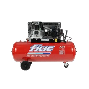 Fiac AB348 3 HP 2.2 kW industrial air compressor 200L 74 dBA RAL 3000 heavy-duty workshop construction UAE
