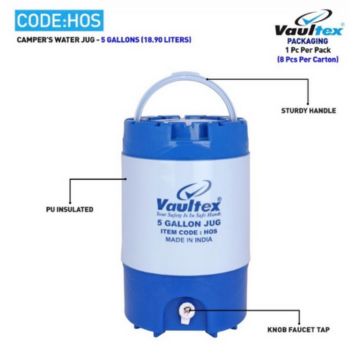 PU insulated leak-resistant camper’s water jug 5 gallons with faucet – Al Faiz Hardware UAE GCC