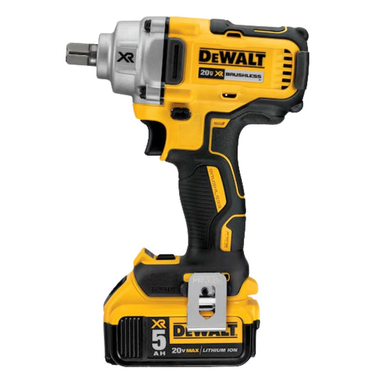 Dewalt DCF894P2-GB 18V XR brushless 1/2 inch compact impact wrench with 2x 5Ah batteries kit cordless automotive and construction power tool UAE
