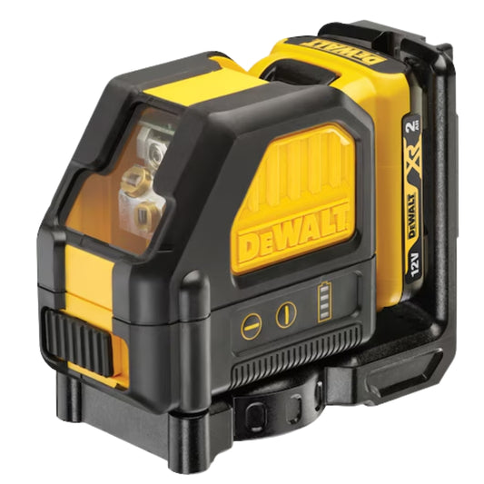 Dewalt DCE088D1R-GB 12V XR red cross line laser with 1x 2Ah battery for construction and alignment UAE