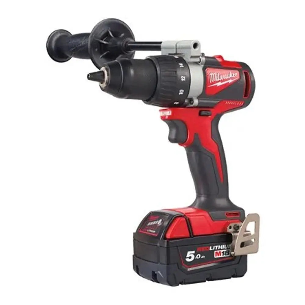 Milwaukee M18FDD2-502X M18 FUEL 18V brushless cordless drill driver 13mm 135Nm with 2 x 5.0Ah batteries charger and HD Box UAE